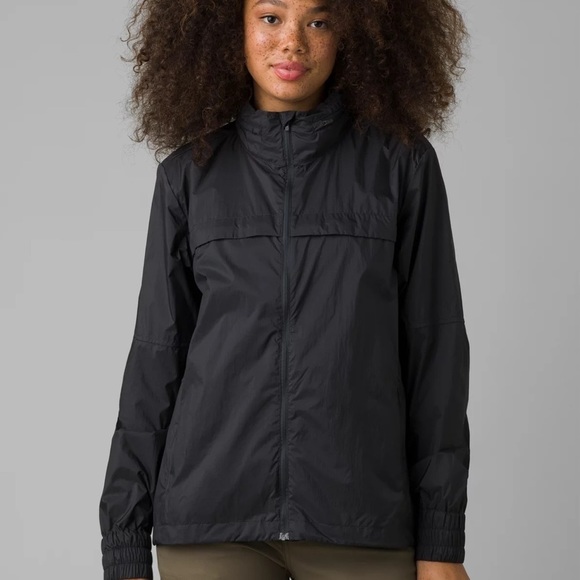 PRANA Women's Whistler Black Raincoat Jacket size Small - Picture 9 of 9